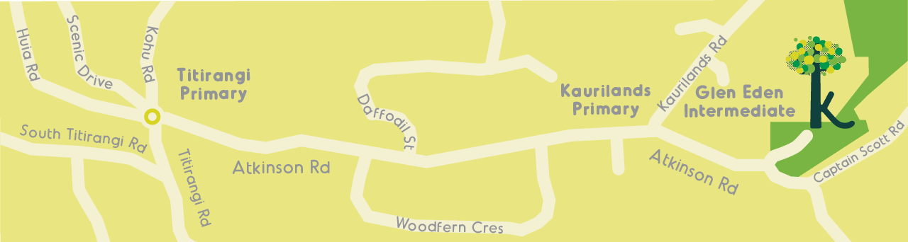 Map to Kaurilands Kindy